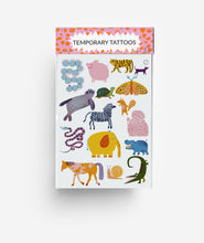 Laden Sie das Bild in den Galerie-Viewer, modern and fun Zoo Animals Temporary Tattoos jungwiealt