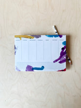 Load image into Gallery viewer, colorful weekly planner with brush pen pattern with 