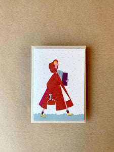 Winter Lady Greeting Card jungwiealt