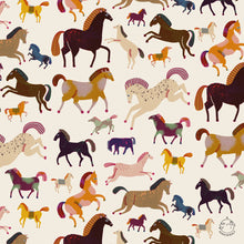 Load image into Gallery viewer, detail of Organic Cotton Horse Bandana Scarf jungwiealt