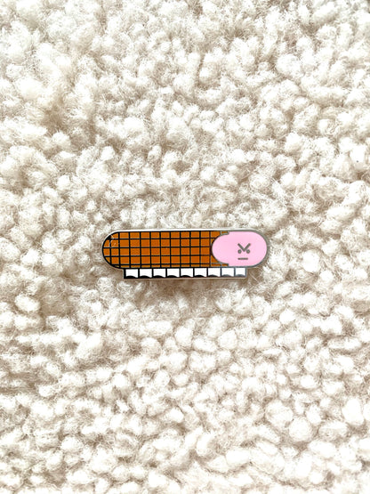 detail of Grumpy Enamel Pin jungwiealt