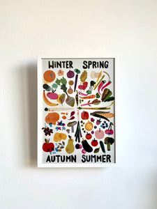 framed Food Seasons Digital Print DIN A3 jungwiealt