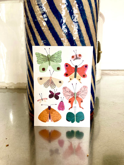 Schmetterlinge Postkarte DIN A6