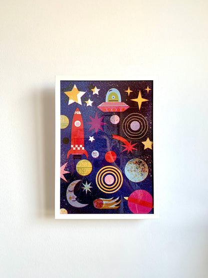 framed Outer Space Digital Print DIN A3 jungwiealt