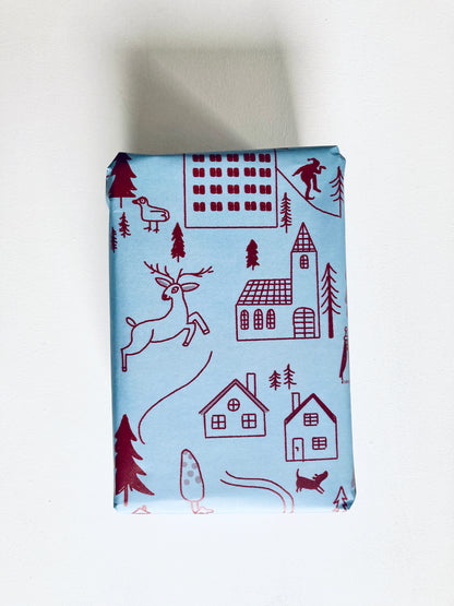 detail of Christmas Gift Wrap Sheet jungwiealt