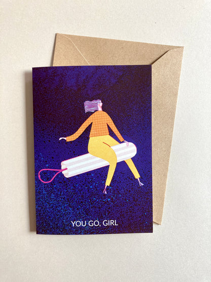 Go Girl Klappkarte