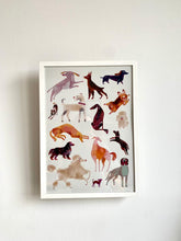 Laden Sie das Bild in den Galerie-Viewer, framed Dogs Digital Print DIN A3 jungwiealt