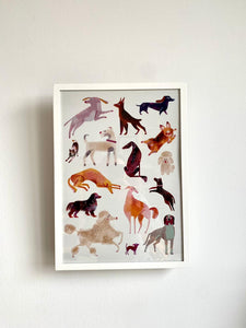 framed Dogs Digital Print DIN A3 jungwiealt