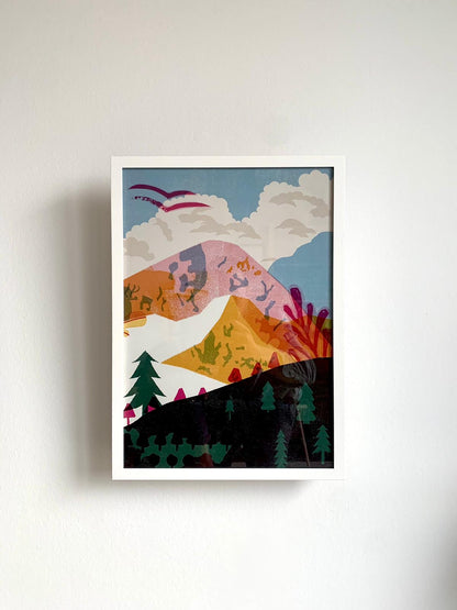 franed Mountains Digital Print DIN A3 jungwiealt