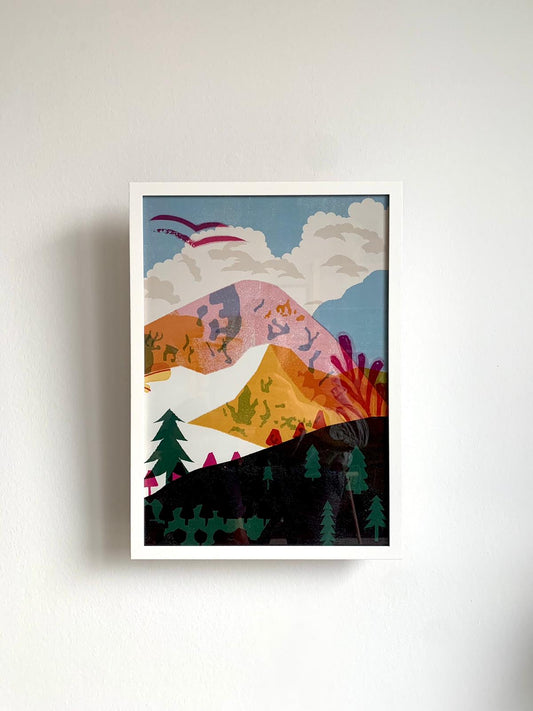 franed Mountains Digital Print DIN A3 jungwiealt