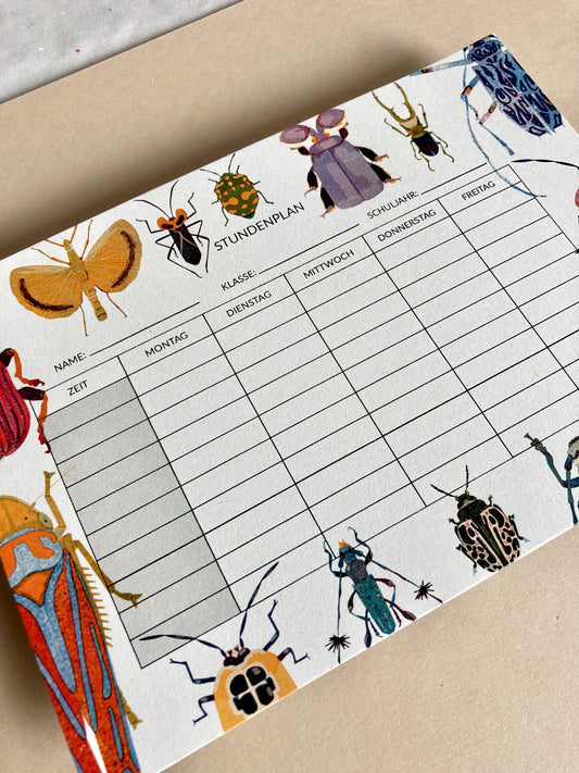 detail of fun and modern Bug timetable jungwiealt