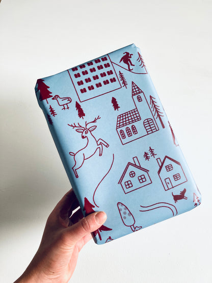 detail of Christmas Gift Wrap Sheet jungwiealt