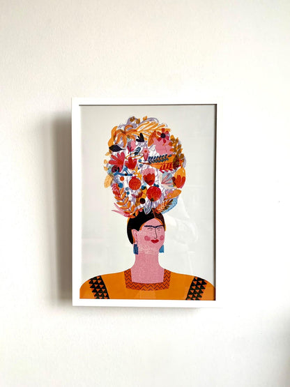 framed Frida Digital Print DIN A3 jungwiealt