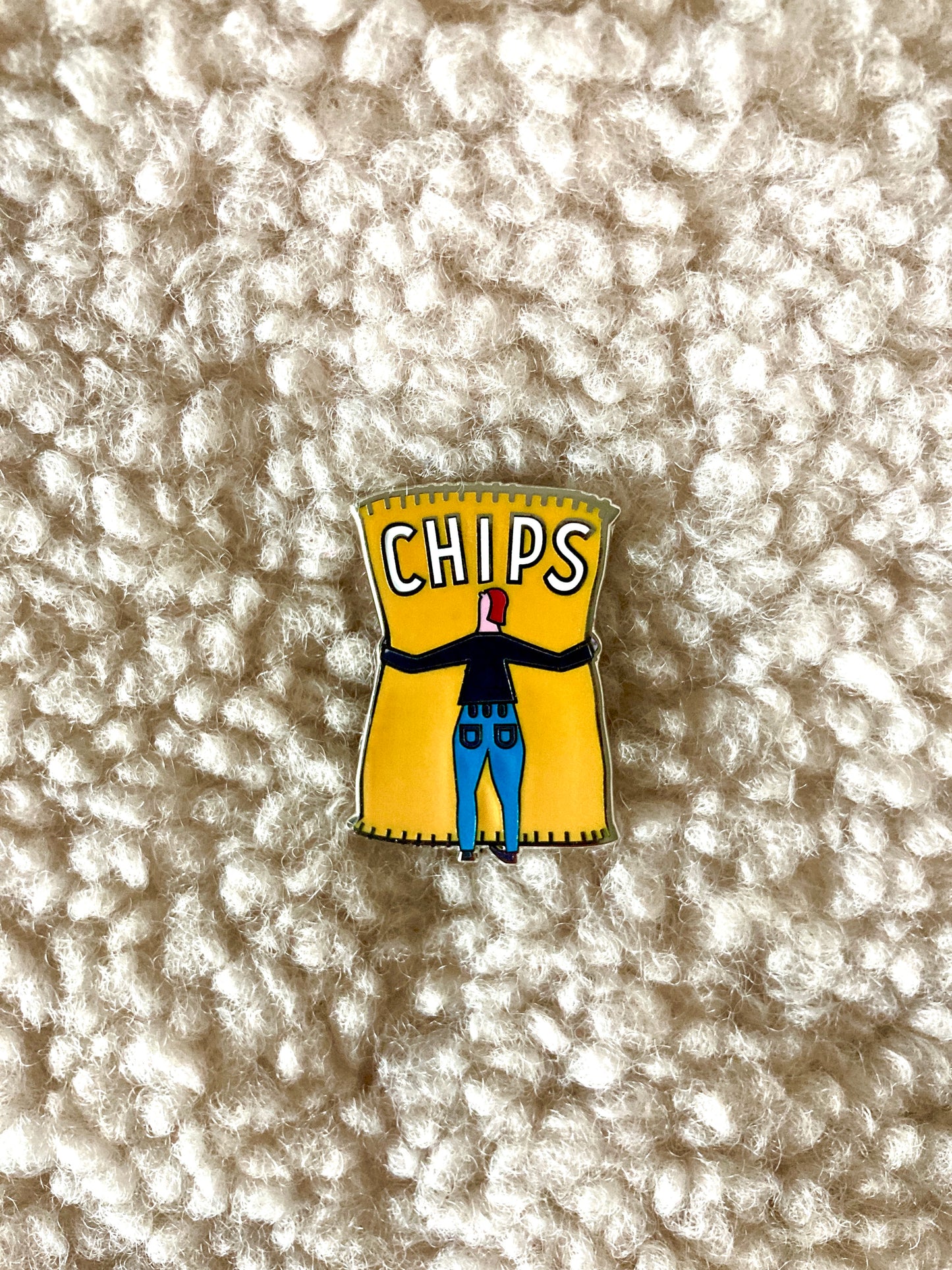 detail of Chips Enamel Pin jungwiealt