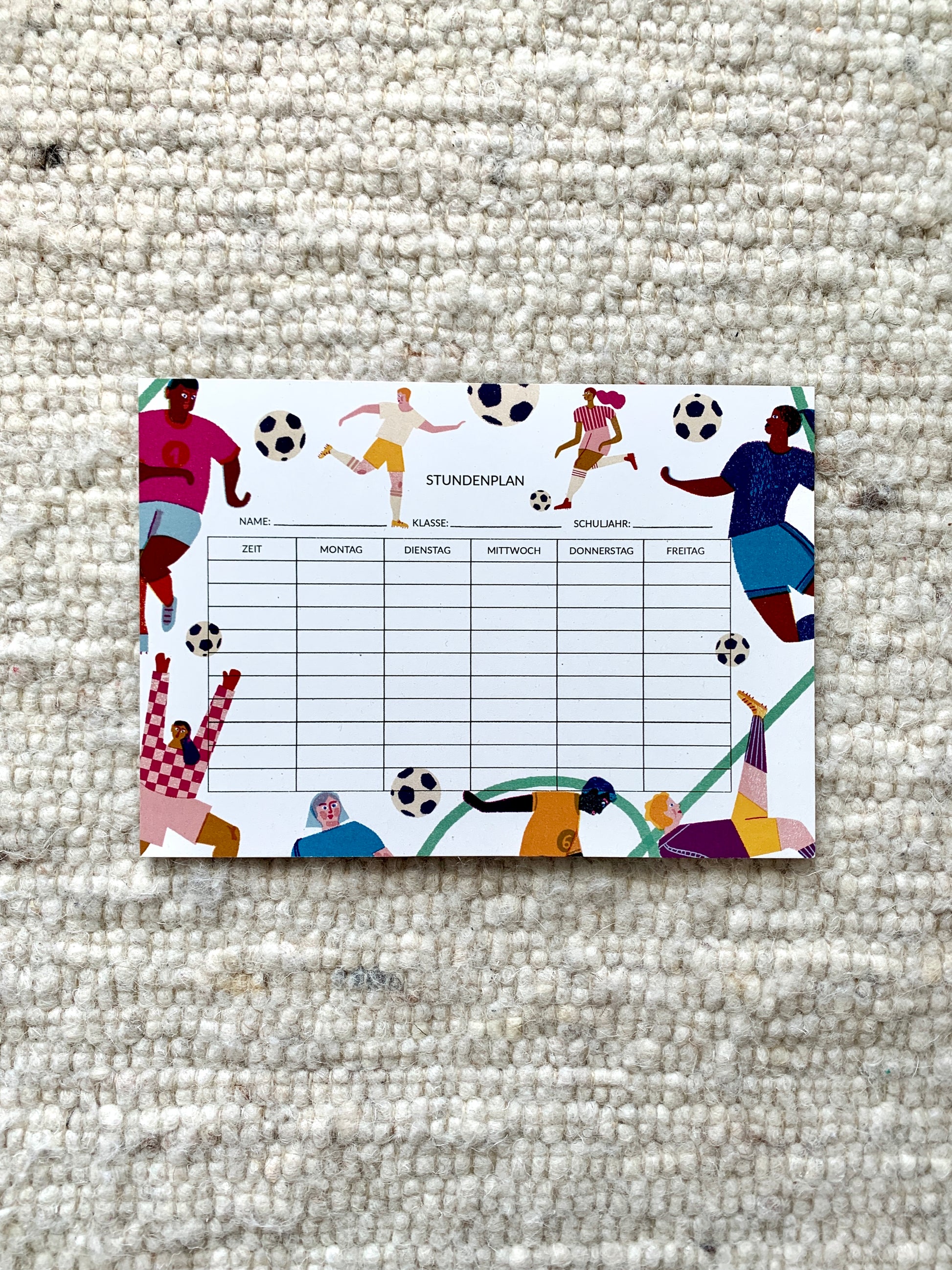 detail of fun and modern Soccer timetable jungwiealt